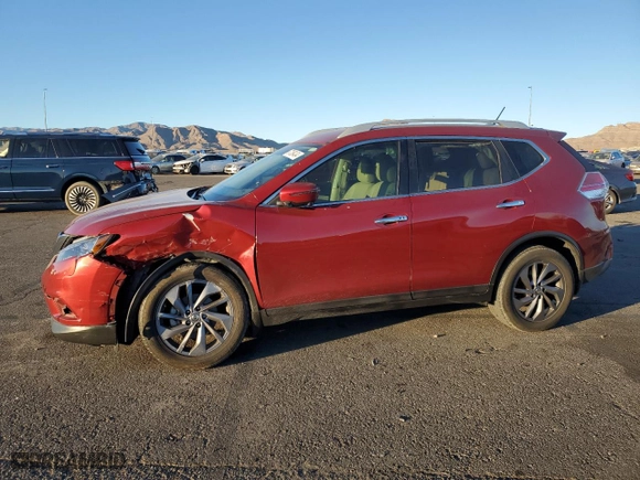 2016 Nissan Rogue SL with VIN 5N1AT2MT6GC736702, listed as a Copart auction lot 87058434 with 23,424 mi miles and Salvage Title. Bid and sale history available at carsss.com. Image 1.