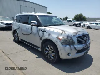 2014 Infiniti QX80 with VIN JN8AZ2NC3E9351193, listed as a Copart auction lot 58953585 with 182,686 mi miles and Salvage title. Bid and sale history available at DreamBid. Image 4.