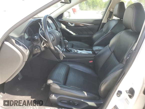 2016 Infiniti Q50 with VIN JN1EV7AR0GM340154, listed as a Copart auction lot 52594835 with 80,309 mi miles and Salvage Title. Bid and sale history available at DreamBid. Image 7.
