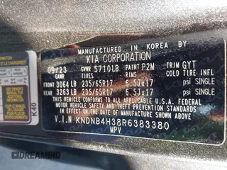 2024 Kia Carnival LX with VIN KNDNB4H38R6383380, listed as a IAAI auction lot 42013312 with 42,152 mi miles. Bid and sale history available at carsss.com. Image 9.