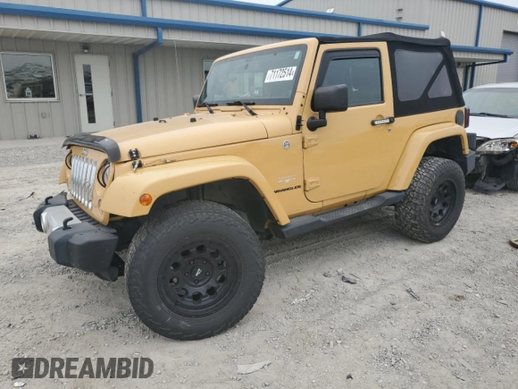 2014 Jeep Wrangler Sahara with VIN 1C4AJWBG8EL144691, listed as a Copart auction lot 71172514 with 111,322 mi miles and Salvage title. Bid and sale history available at DreamBid. Image 1.