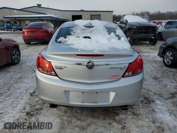 2011 Buick Regal CXL Turbo TO1 with VIN W04GV5EV5B1060414, listed as a Copart auction lot 42299985 with 93,033 mi miles and Salvage Title. Bid and sale history available at carsss.com. Image 6.