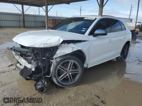 2020 Audi SQ5 Premium Plus with VIN WA1B4AFY7L2123488, listed as a Copart auction lot 36970294 with 56,997 mi miles and . Bid and sale history available at DreamBid. Image 1.