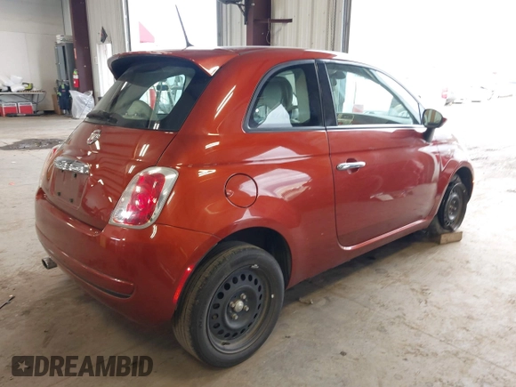 2014 FIAT 500 Pop with VIN 3C3CFFAR7ET283040, listed as a IAAI auction lot 41851762 with 50,260 mi miles. Bid and sale history available at carsss.com. Image 4.