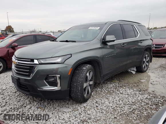 2022 Chevrolet Traverse LT Leather with VIN 1GNERHKW2NJ100475, listed as a Copart auction lot 81515424 with 54,246 mi miles and Salvage Title. Bid and sale history available at carsss.com. Image 1.
