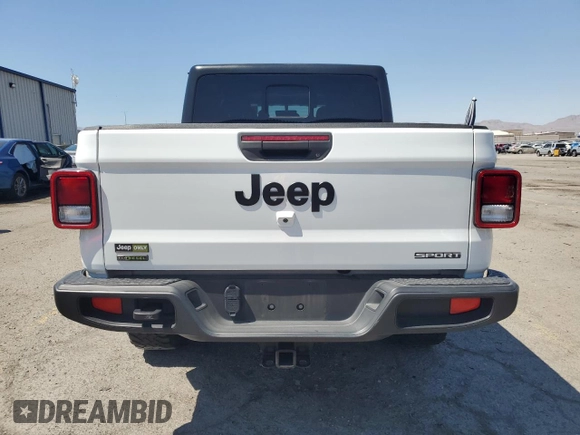 2021 Jeep Gladiator Sport S with VIN 1C6JJTAM4ML553444, listed as a Copart auction lot 60475695 with 40,702 mi miles and Salvage title. Bid and sale history available at DreamBid. Image 6.