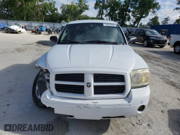 2006 Dodge Dakota SLT with VIN 1D7HE48N46S605282, listed as a Copart auction lot 52635085 with 275,039 mi miles and Salvage Title. Bid and sale history available at DreamBid. Image 5.