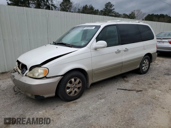 2005 Kia Sedona LX with VIN KNDUP132856716570, listed as a Copart auction lot 45848965 with 137,589 mi miles and Salvage Title. Bid and sale history available at carsss.com. Image 1.