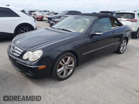 2008 Mercedes-Benz CLK-Class 3.5L with VIN WDBTK56F48F256262, listed as a Copart auction lot 74918114 with 0 mi miles and Salvage Title. Bid and sale history available at carsss.com. Image 1.