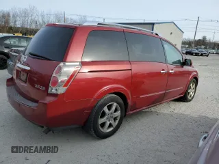 2007 Nissan Quest SE with VIN 5N1BV28U17N143240, listed as a Copart auction lot 86155654 with 162,425 mi miles and Clean Title. Bid and sale history available at carsss.com. Image 3.