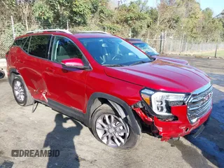 2023 GMC Terrain SLT with VIN 3GKALVEG3PL240143, listed as a IAAI auction lot 40824193 with 25,475 mi miles and . Bid and sale history available at carsss.com. Image 1.