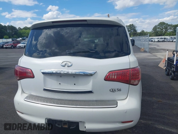 2012 Infiniti QX56 7-passenger with VIN JN8AZ2NF2C9519509, listed as a IAAI auction lot 42191986 with 190,131 mi miles and . Bid and sale history available at DreamBid. Image 16.