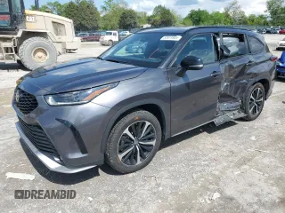 2021 Toyota Highlander XSE with VIN 5TDLZRAH4MS051287, listed as a Copart auction lot 53619905 with 92,077 mi miles and Salvage title. Bid and sale history available at DreamBid. Image 1.