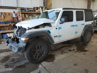 2024 Jeep Wrangler Willys z VIN 1C4PJXDG6RW226257, wystawiony jako Copart lot #45560835 z przebiegiem 22 107 mil mil oraz Szkoda całkowita • Salvage title. Historia ofert i sprzedaży dostępna na DreamBid. Obrazek 1.