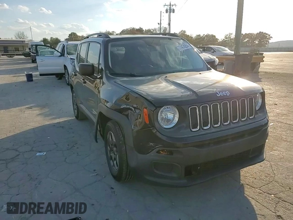 2017 Jeep Renegade Sport with VIN ZACCJAAB2HPF38883, listed as a Copart auction lot 77474204 with 120,687 mi miles and Salvage title. Bid and sale history available at DreamBid. Image 12.
