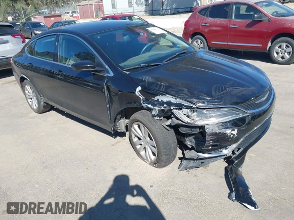 2015 Chrysler 200 Limited with VIN 1C3CCCAB4FN660435, listed as a IAAI auction lot 41630312 with 97,165 mi miles. Bid and sale history available at carsss.com. Image 1.