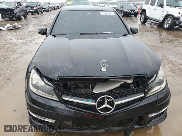2012 Mercedes-Benz C 63 AMG with VIN WDDGF7HBXCA652494, listed as a Copart auction lot 47429705 with 133,161 mi miles and Salvage Title. Bid and sale history available at carsss.com. Image 5.
