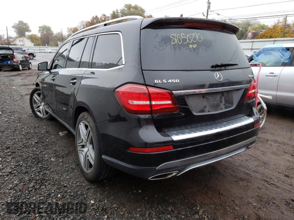 2017 Mercedes-Benz GLS with VIN 4JGDF6EE7HA903612, listed as a Copart auction lot 65198992 with 63,529 mi miles. Bid and sale history available at carsss.com. Image 3.