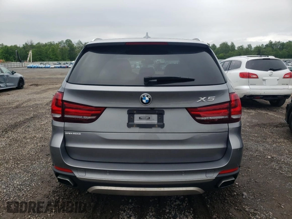 2017 BMW X5 xDrive50i with VIN 5UXKR6C30H0U13764, listed as a Copart auction lot 54575335 with 27,539 mi miles and Salvage title. Bid and sale history available at DreamBid. Image 6.