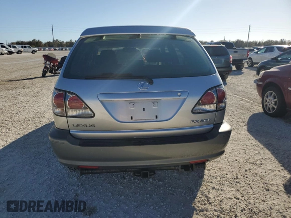 2001 Lexus RX 300 with VIN JTJGF10U310084013, listed as a Copart auction lot 77630024 with 0 mi miles and Salvage Title. Bid and sale history available at carsss.com. Image 6.