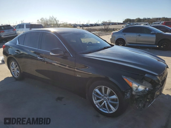 2017 Infiniti Q50 Signature Edition with VIN JN1EV7AP3HM735784, listed as a Copart auction lot 85597114 with 119,249 mi miles and Salvage Title. Bid and sale history available at DreamBid. Image 4.