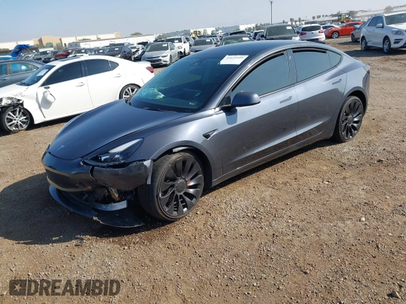 2022 Tesla Model 3 Performance with VIN 5YJ3E1ECXNF264830, listed as a IAAI auction lot 41625494 with Not Provided miles and . Bid and sale history available at carsss.com. Image 18.