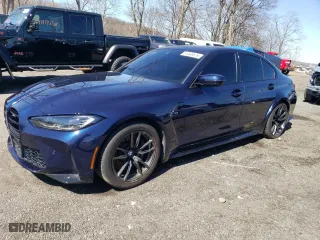 2022 BMW M3 with VIN WBS53AY08NFM32792, listed as a Copart auction lot 51468675 with NaN miles and Salvage Title. Bid and sale history available at carsss.com. Image 1.