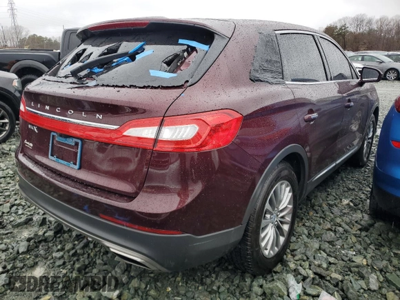 2017 Lincoln MKX Select with VIN 2LMPJ6KR2HBL38360, listed as a Copart auction lot 44761895 with 94,166 mi miles and Salvage Title. Bid and sale history available at carsss.com. Image 3.