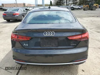 2022 Audi A5 Sportback Premium with VIN WAUABCF58NA027979, listed as a Copart auction lot 53130385 with 37,831 mi miles and Salvage Title. Bid and sale history available at carsss.com. Image 6.