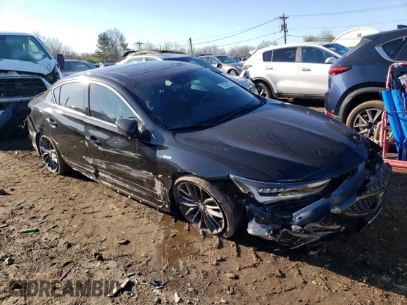 2021 Acura ILX w/Premium/A-SPEC Package with VIN 19UDE2F8XMA004182, listed as a Copart auction lot 70230572 with 20,723 mi miles. Bid and sale history available at carsss.com. Image 4.