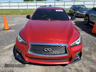 2018 Infiniti Q50 RED SPORT 400 with VIN JN1FV7ARXJM481308, listed as a Copart auction lot 65023704 with 96,204 mi miles and Salvage Title. Bid and sale history available at carsss.com. Image 5.