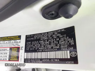 2012 Toyota Camry L with VIN 4T4BF1FK6CR245244, listed as a IAAI auction lot 42094960 with 178,301 mi miles. Bid and sale history available at carsss.com. Image 9.