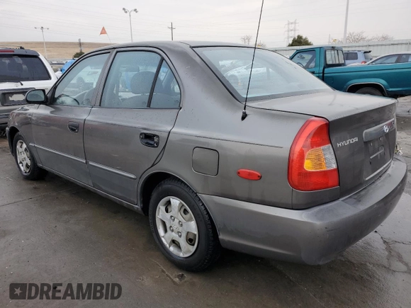 2002 Hyundai Accent GL with VIN KMHCG45C72U269610, listed as a Copart auction lot 80362953 with 89,481 mi miles and Salvage Title. Bid and sale history available at carsss.com. Image 2.