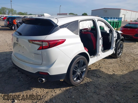 2022 Acura RDX w/A-Spec Package with VIN 5J8TC1H61NL001314, listed as a IAAI auction lot 42080437 with 34,464 mi miles and . Bid and sale history available at DreamBid. Image 4.