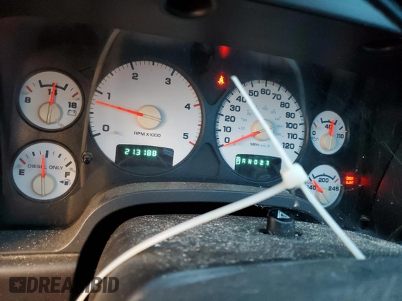 2005 Dodge Ram 2500 SLT with VIN 3D7KR28C35G851792, listed as a Copart auction lot 73366894 with 213,188 mi miles and Salvage Title. Bid and sale history available at carsss.com. Image 9.