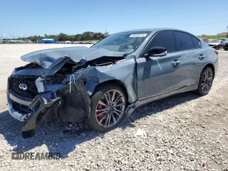 2024 Infiniti Q50 Red Sport 400 с VIN JN1FV7DP7RM660055, выставлен на аукционе Copart как лот 49555715 с пробегом 8 431 миль миль и На запчасти • Non repairable. История ставок и продаж доступна на DreamBid. Изображение 1.