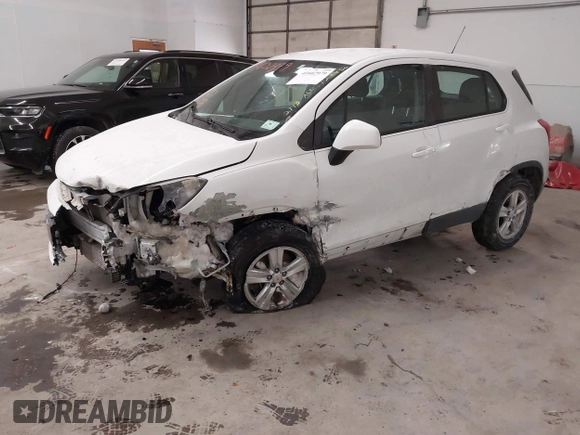 2017 Chevrolet Trax LS with VIN KL7CJNSB3HB127456, listed as a IAAI auction lot 41602979 with 73,564 mi miles. Bid and sale history available at carsss.com. Image 2.