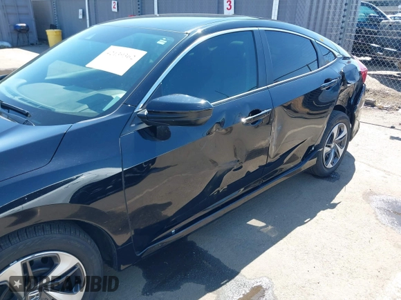 2019 Honda Civic Sedan LX with VIN 19XFC2F61KE202252, listed as a IAAI auction lot 42139362 with 37,128 mi miles. Bid and sale history available at carsss.com. Image 6.