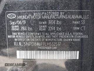 2020 Hyundai Elantra SEL z VIN 5NPD84LF9LH532517, wystawiony jako IAAI lot #42031456 z przebiegiem 37 611 mil mil oraz . Historia ofert i sprzedaży dostępna na DreamBid. Obrazek 9.