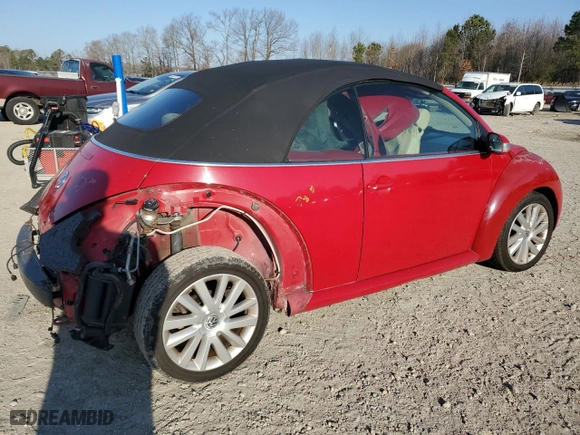2008 Volkswagen New Beetle Convertible SE with VIN 3VWRG31Y08M416483, listed as a Copart auction lot 48380825 with 143,013 mi miles and Salvage Title. Bid and sale history available at carsss.com. Image 3.