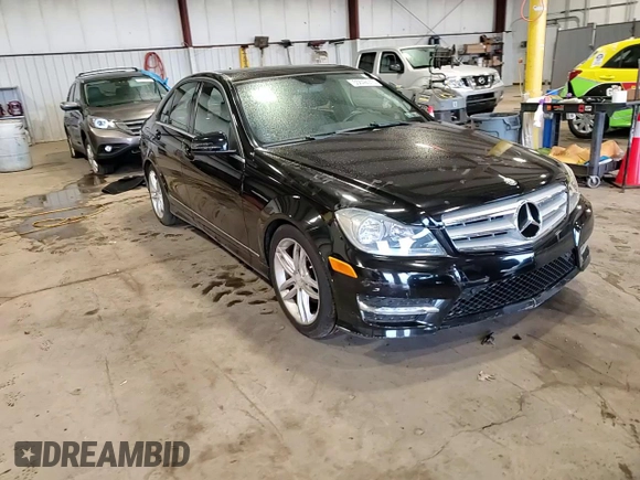 2012 Mercedes-Benz C 300 Sport with VIN WDDGF8BB2CR198144, listed as a Copart auction lot 55642915 with 46,640 mi miles and Salvage Title. Bid and sale history available at DreamBid. Image 14.