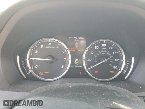 2014 Acura MDX Advance with VIN 5FRYD4H83EB038385, listed as a Copart auction lot 49025375 with 97,357 mi miles and Salvage Title. Bid and sale history available at DreamBid. Image 9.