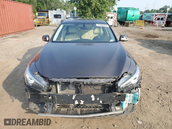 2014 Infiniti Q50 Premium with VIN JN1BV7ARXEM680167, listed as a Copart auction lot 59702095 with 108,196 mi miles and Salvage title. Bid and sale history available at DreamBid. Image 5.