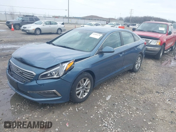 2015 Hyundai Sonata 2.4L SE with VIN 5NPE24AFXFH179685, listed as a IAAI auction lot 42109279 with 100,464 mi miles. Bid and sale history available at carsss.com. Image 2.