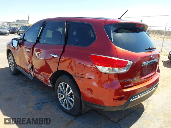 2013 Nissan Pathfinder SV with VIN 5N1AR2MN0DC604756, listed as a IAAI auction lot 41743941 with 87,143 mi miles. Bid and sale history available at carsss.com. Image 3.