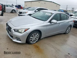 2017 Infiniti Q50 Sport with VIN JN1EV7AP7HM736579, listed as a Copart auction lot 51858005 with 105,049 mi miles and Salvage title. Bid and sale history available at DreamBid. Image 1.