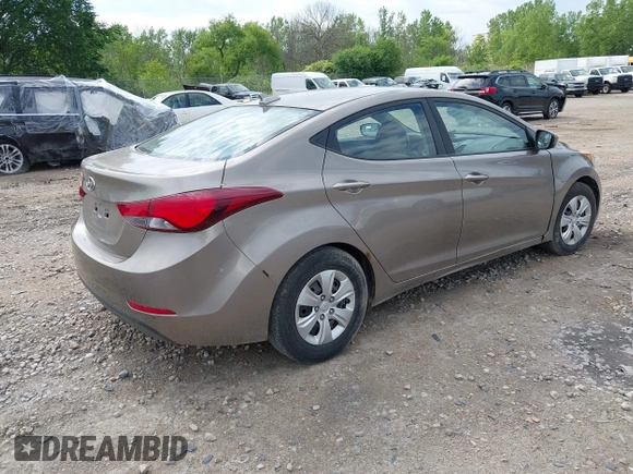 2016 Hyundai Elantra SE with VIN 5NPDH4AE8GH751419, listed as a IAAI auction lot 42547465 with 122,476 mi miles and . Bid and sale history available at DreamBid. Image 4.