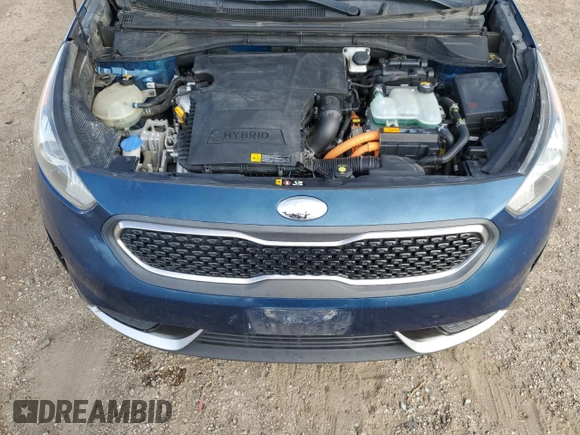 2017 Kia Niro FE with VIN KNDCB3LC7H5101503, listed as a Copart auction lot 43458795 with 217,609 mi miles and Salvage Title. Bid and sale history available at carsss.com. Image 12.