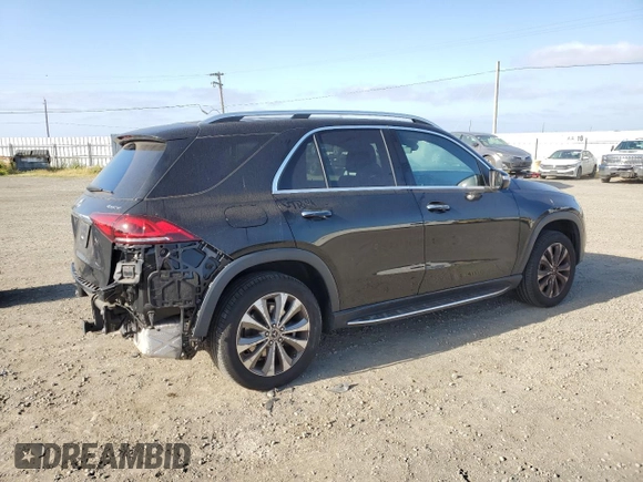 2020 Mercedes-Benz GLE 350 with VIN 4JGFB4KB5LA053605, listed as a Copart auction lot 56928275 with 52,413 mi miles and Salvage title. Bid and sale history available at DreamBid. Image 3.