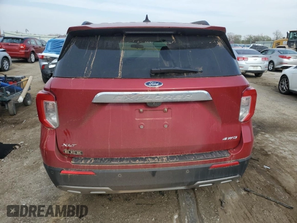2022 Ford Explorer XLT z VIN 1FMSK8DH3NGB99802, wystawiony jako Copart lot #50951225 z przebiegiem 64 591 mil mil oraz Szkoda całkowita • Salvage title. Historia ofert i sprzedaży dostępna na DreamBid. Obrazek 6.
